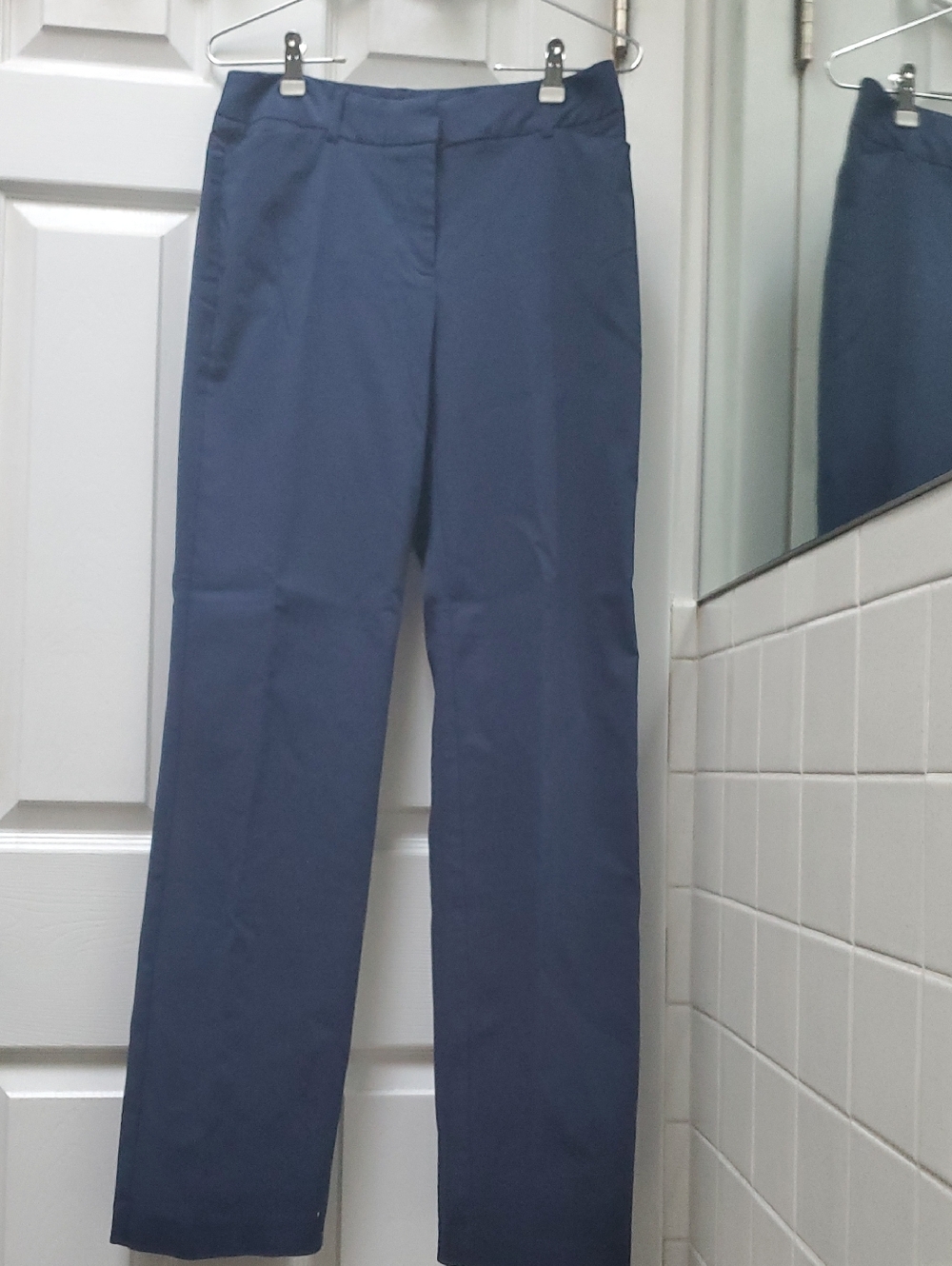 Time and Tru Navy  Pants Slightly Flare At The Bottom. Trouser Style For Women